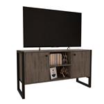 Rack Industrial Para Tv de Hasta 42" 2 Puertas Roble Denver Grafito Delos