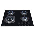 Anafe a Gas Florencia 4 Hornallas Triple Corona Vidrio Negro Encendido