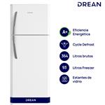 Heladera con Freezer Drean 364L Cíclica Blanca HDR370F50B.