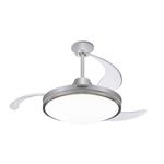 Ventilador de techo Retráctil Peabody 42" 72w Silver 3 Tipos de Luz PE-VTRDC425S