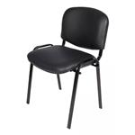 Silla Dakot Apilable Cuerina Negra