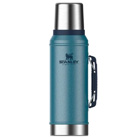 Termo Stanley Clásico Azul 950ml con Manija y Tapón Cebador