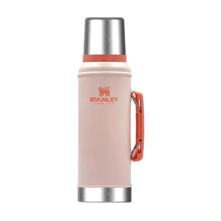 Termo Stanley Clásico Rosa 950ml con Manija y Tapón Cebador