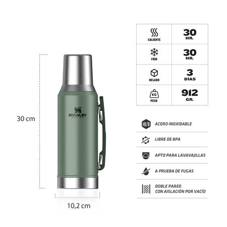 Termo Stanley Original Clásico 1.2L con Manija Verde