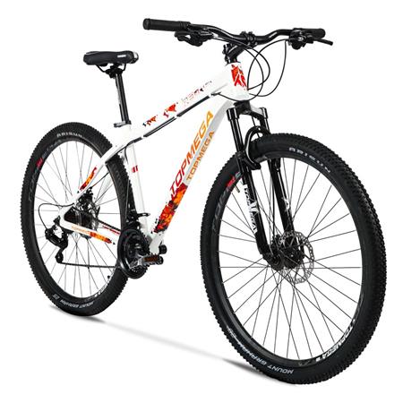 Bicicleta Mountain Bike Topmega Regal R29 Aluminio Gris/Rojo/Naranja Talle L