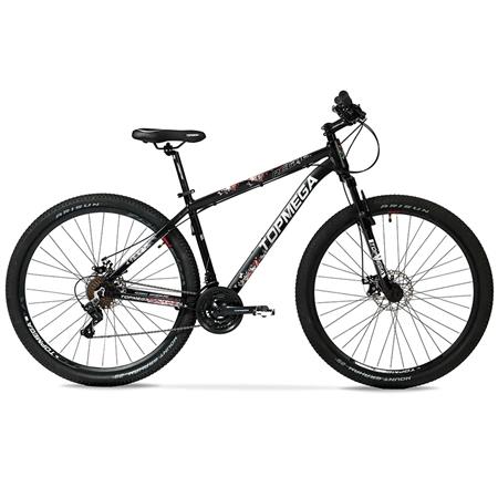 Bicicleta Mountain Bike Topmega Regal Cuadro Aluminio R29 21V Negra/Blanco/Gris Talle M 1007974
