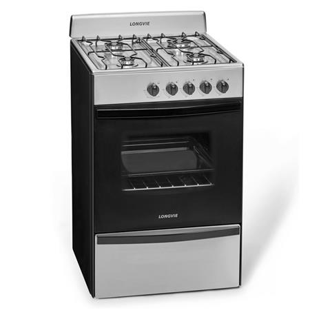 Cocina Inoxidable 56cm Horno con Visor Válvula de Seguridad Longvie