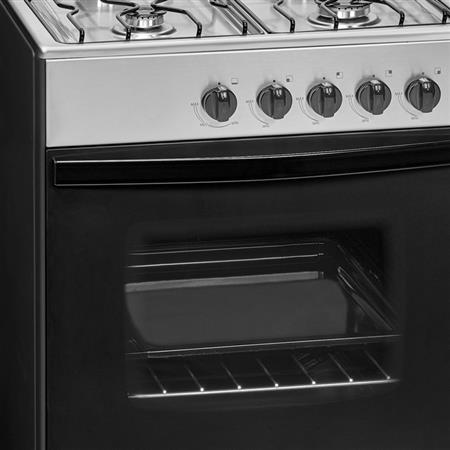 Cocina Inoxidable 56cm Horno con Visor Válvula de Seguridad Longvie