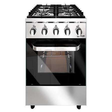 Cocina Multigas Morelli 55cm Acero Inoxidable Ladrillos Refractarios
