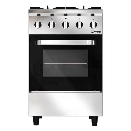 Cocina Multigas Morelli 55cm Acero Inoxidable Ladrillos Refractarios