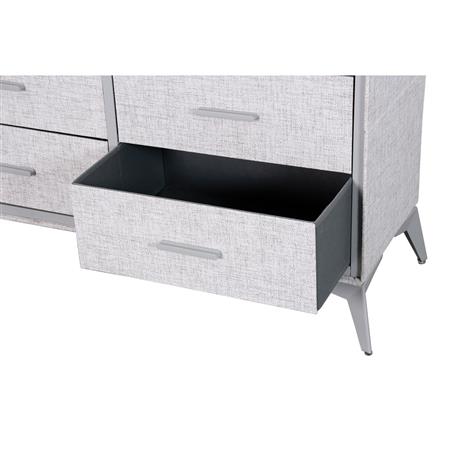 Cajonera | Organizador Dalton 6 Cajones Gris Metal Tela 231002