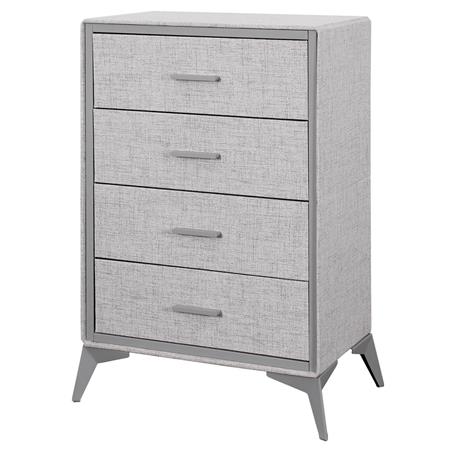 Cajonera | Organizador Dalton 4 Cajones Gris Metal Tela 231004