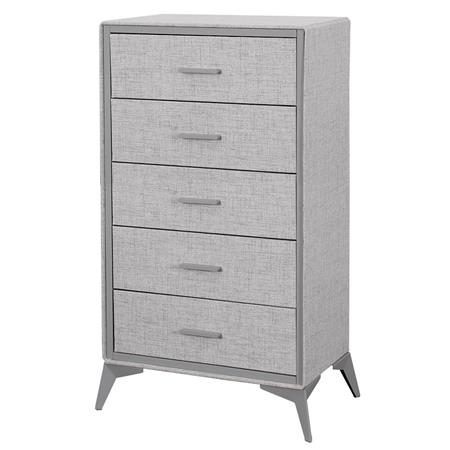 Cajonera | Organizador Dalton 5 Cajones Gris Metal Tela 231027