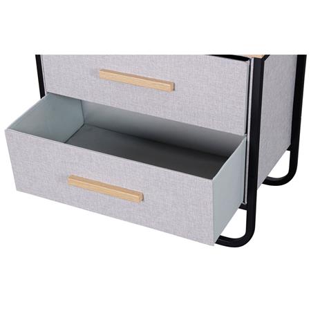 Cajonera | Organizador Dalton 3 Cajones Gris Negro Madera 24202