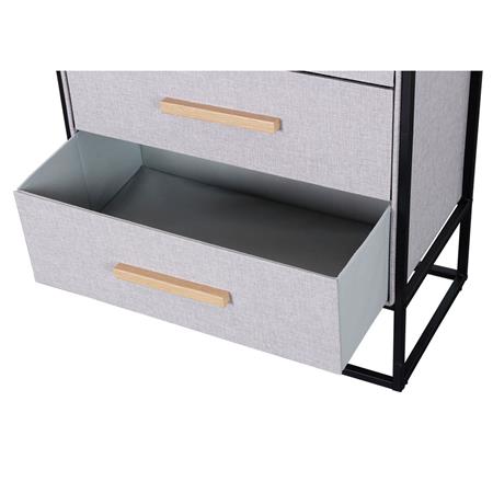 Cajonera | Organizador Dalton 3 Cajones Gris Negro Madera 24204
