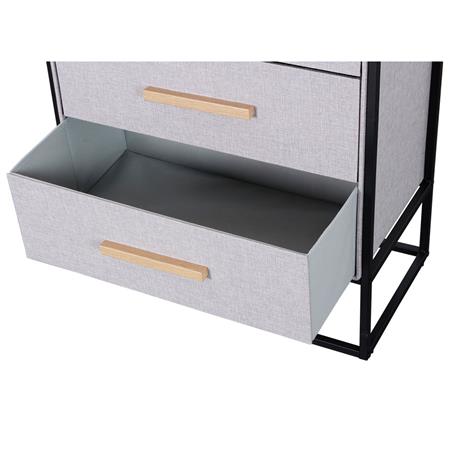 Cajonera | Organizador Dalton 2 Cajones Gris Negro Madera 24218