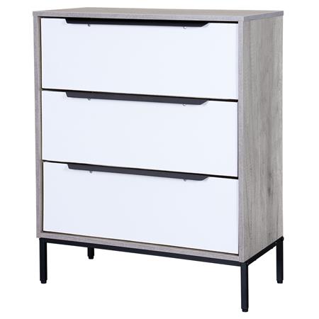 Cajonera | Organizador Dalton 3 Cajones Blanco Gris 24303L