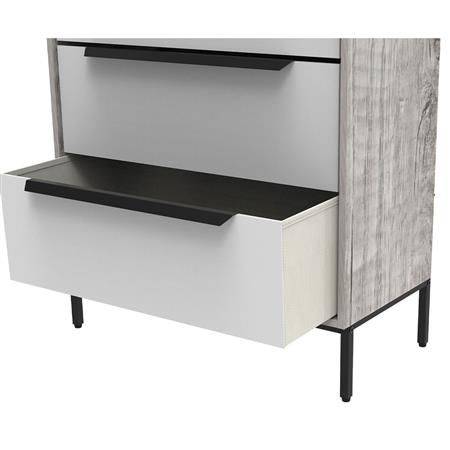 Cajonera | Organizador Dalton 4 Cajones Blanco Gris 24304L