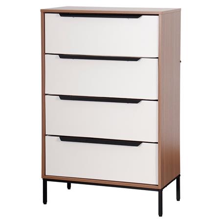 Cajonera | Organizador Dalton 4 Cajones Blanco Marrón 24304L