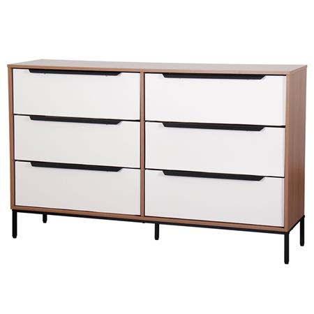Cajonera | Organizador Dalton 6 Cajones Blanco Marrón 24306L