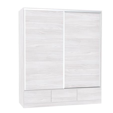 Placard Premium 2 Puertas Corredizas 3 Cajones 182x211x60cm jacaranda Orlandi