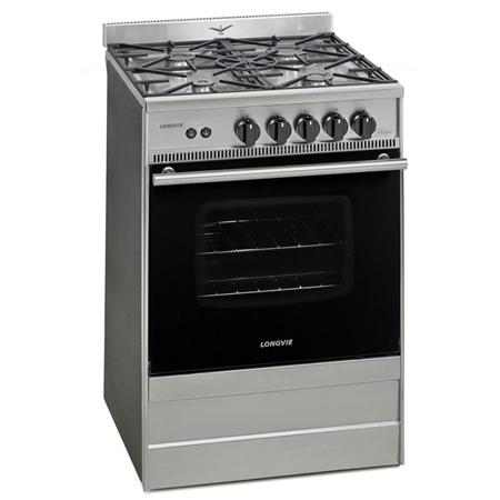 Cocina Longvie Multigas 56cm Bistro Inoxidable Luz Encendido Reja Fundición