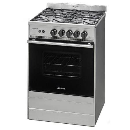 Cocina Longvie Multigas 56cm Bistro Inoxidable Luz Encendido Reja Fundición