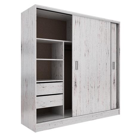 Placard Suave Venecia 2 Puertas Corredizas 2 Cajones 182x184x53,5 cm Orlandi