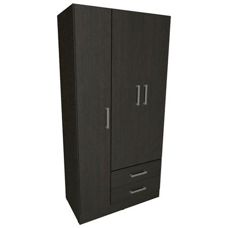 Placard Bahia 3 Puertas 2 Cajones 91x184x47cm Wengue Orlandi