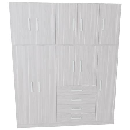 Placard 2 Cuerpos 10 Puertas + 4 Cajones 175x211cm Jacaranda Orlandi
