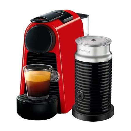 Cafetera Nespresso Essenza Mini Roja con Aeroccino