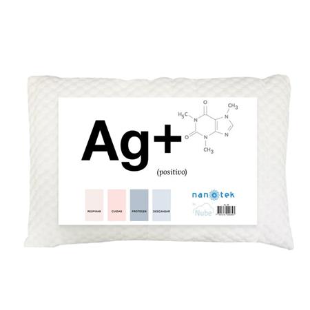 Almohada AG+ Positivo 70x50cm Tela Jackard Nube