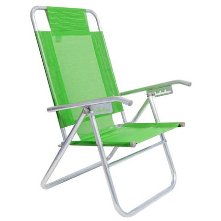 Reposera Playera Alta Descansar Verde Caños de Aluminio 80017