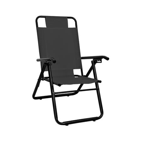 Reposera Caño Reforzado de Aluminio Negro Plegable Coversol 5 Posiciones Descansar 80040