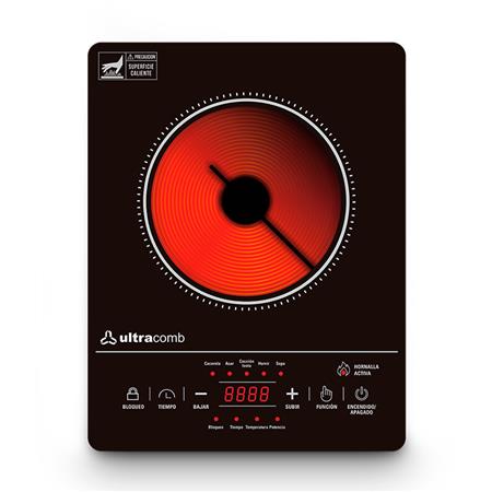 Anafe Eléctrico Ultracomb 1 Hornalla 2000w con Display AN-2211