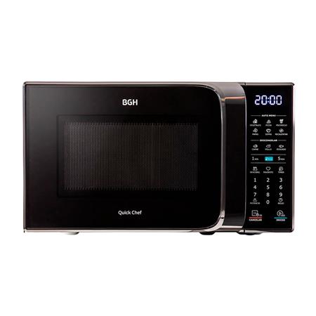 Microondas Digital BGH 20 Litros 700W Timer Negro.