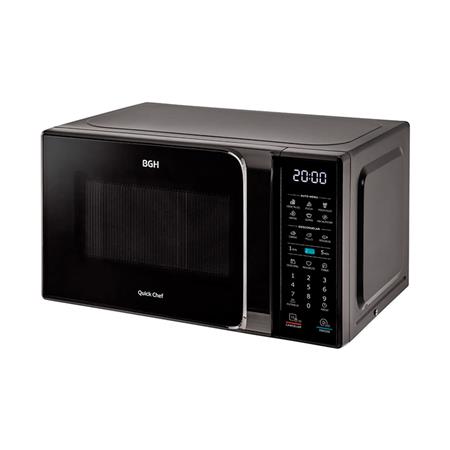 Microondas Digital BGH 20 Litros 700W Timer Negro.