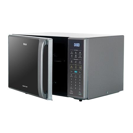 Microondas BGH Digital Plata 28lts Con Grill 1250w