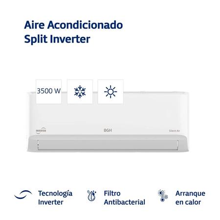 Split Inverter BGH 3500w Frio Calor Clase A Silent Air