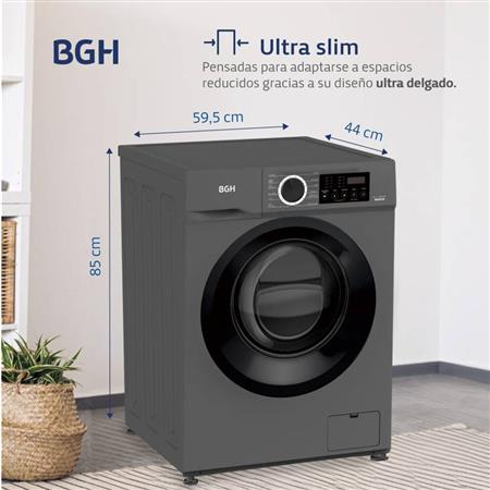 Lavarropas Automático BGH 6kg Inverter Carga Frontal 1000rpm BWFI06S24AR.
