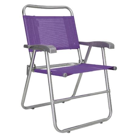 Reposera de Caño Descansar con Apoya Brazos Plásticos Coversol Violeta 10006