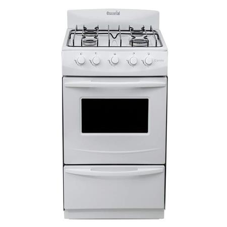 Cocina Candor Blanca 50cm Para Gas Envasado c/Válvula de Seguridad Escorial