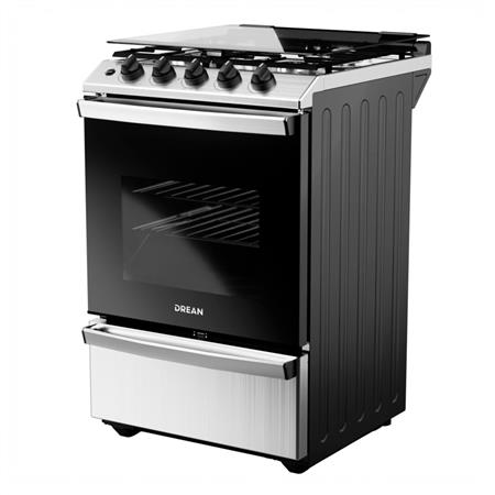 Cocina a Gas Drean 56cm Inoxidable Easy Clean Luz Encendido Parrilla CD5614AI0