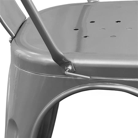 COMBO: 6 Sillas Metálicas Tolix Gris Brilloso DA-C233-GRIBRI