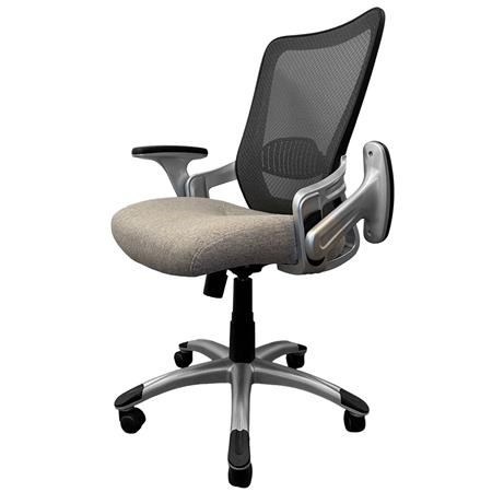 Silla de Oficina Dalton Soporte Lumbar Regulador de Altura Negra/Gris DA-LDL-921