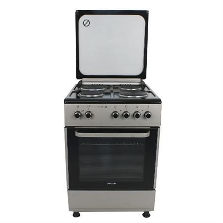 Cocina Eléctrica Plata 60cm 4 Hornallas Grill Turbo Tapa Dalton