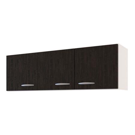 Alacena 140cm 3 Puertas Blanco Termo Negro Delos