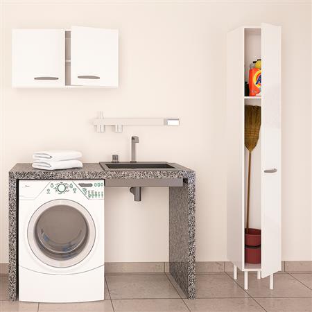 Escobero Blanco 1 puerta con Estante interno Delos