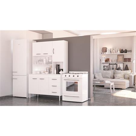 Kit de Cocina con 5 Puertas 3 Cajones Estantes Blanco Delos