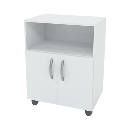 Porta Microondas con 2 Puertas y Estantes Blanco Delos
